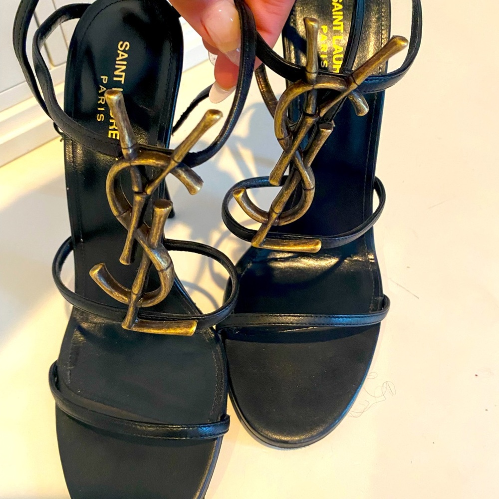 ysl sandal cassandra 110m heels . worn once